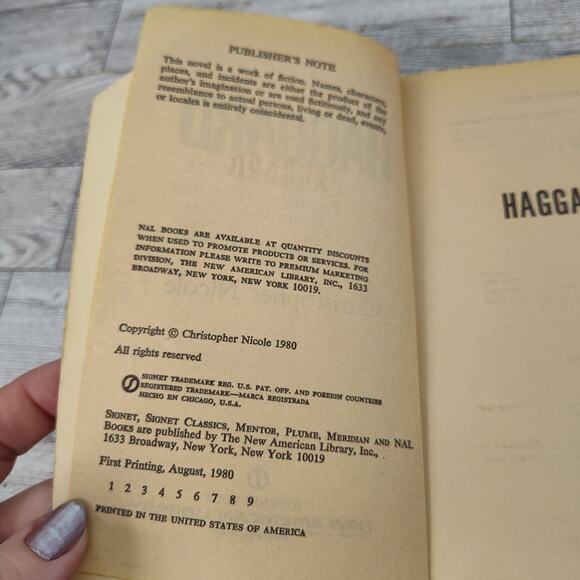 Haggard by Christopher Nicole 1st‎ Print 1980 Signet Paperback Romance READER - Picture 4 of 12